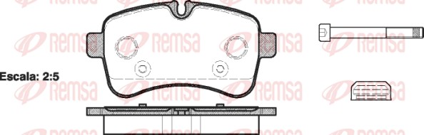 Kit de plaquettes de frein, frein à disque REMSA 1282.00