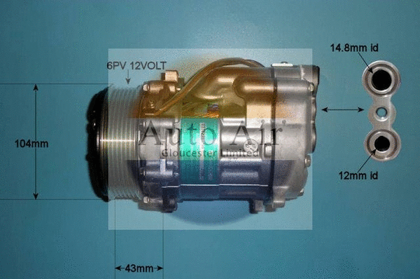Compresseur, climatisation AUTO AIR GLOUCESTER 14-0286