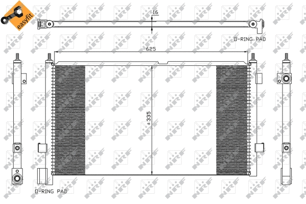 Condenseur, climatisation NRF 35591