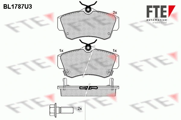 Kit de plaquettes de frein, frein à disque FTE 9010358