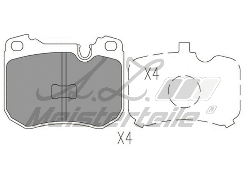 Kit de plaquettes de frein, frein à disque A.Z. Meisterteile AZMT-44-022-2255