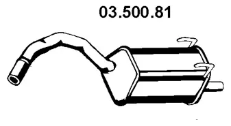 Silencieux arrière EBERSPÄCHER 03.500.81