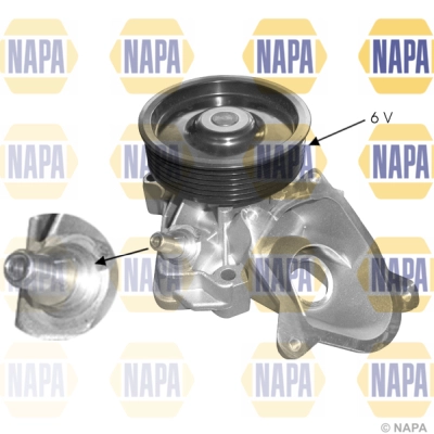 Pompe à eau, refroidissement du moteur NAPA NWP1109