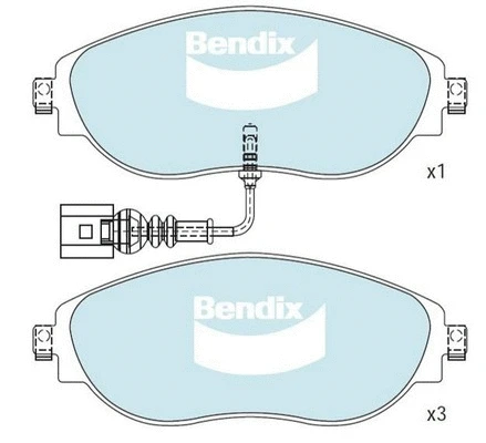 Kit de plaquettes de frein, frein à disque Bendix DB2513 EURO+