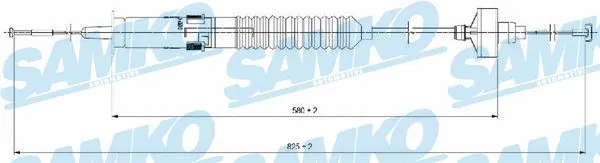 Tirette à câble, commande d'embrayage SAMKO C0266C