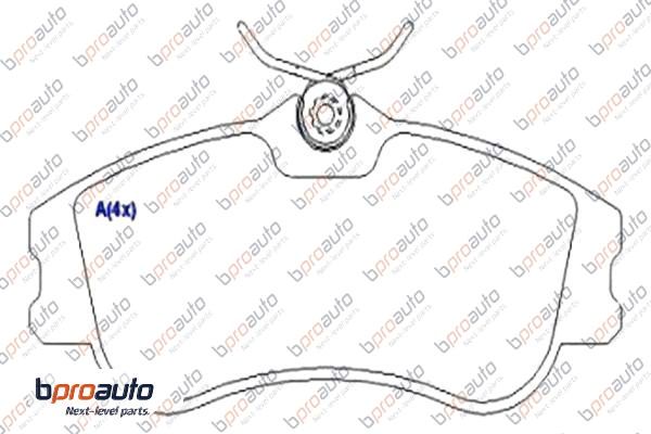 Kit de plaquettes de frein, frein à disque BPROAUTO 1BP30850AA