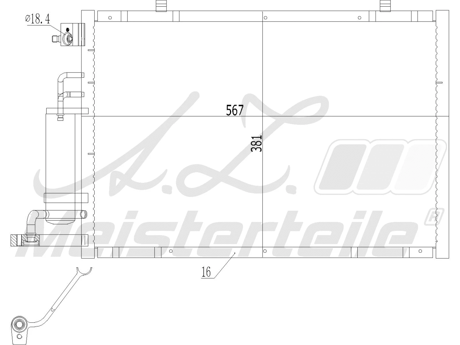 Condenseur, climatisation A.Z. Meisterteile AZMT-45-030-1309