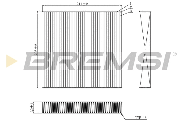 Filtre, air de l'habitacle BREMSI FC0899