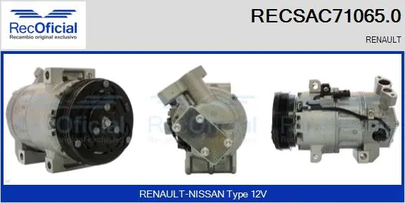 Compresseur, climatisation RECOFICIAL RECSAC71065.0