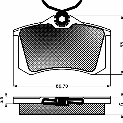 Kit de plaquettes de frein, frein à disque BSF 10638