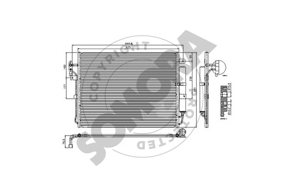 Condenseur, climatisation SOMORA 151360