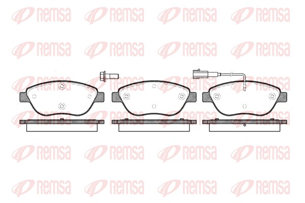 Kit de plaquettes de frein, frein à disque REMSA 0859.01