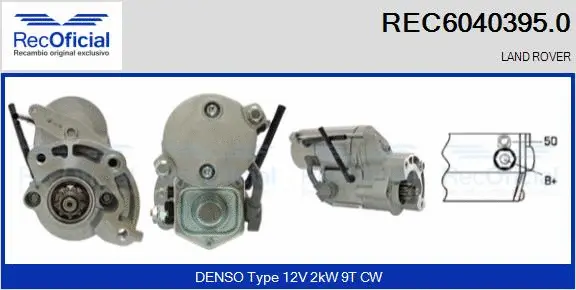 Démarreur RECOFICIAL REC6040395.0