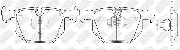 Kit de plaquettes de frein, frein à disque NiBK PN0228