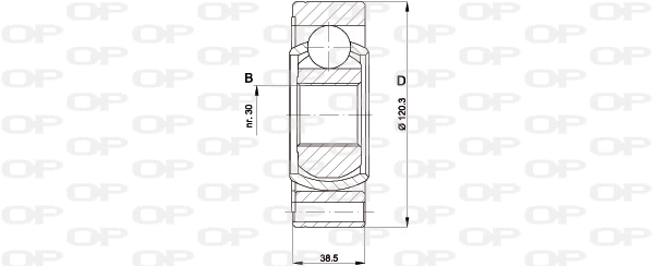Jeu de joints, arbre de transmission OPEN PARTS CVJ5428.20