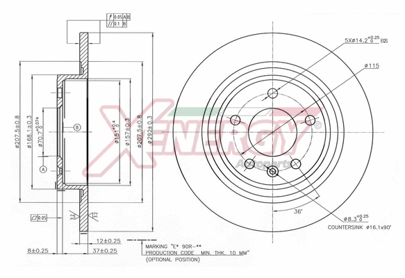Disque de frein AP XENERGY X601517