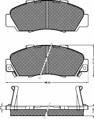 Kit de plaquettes de frein, frein à disque BSF 10116