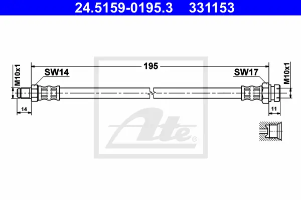 Flexible de frein ATE-APAC 24.5159-0195.3