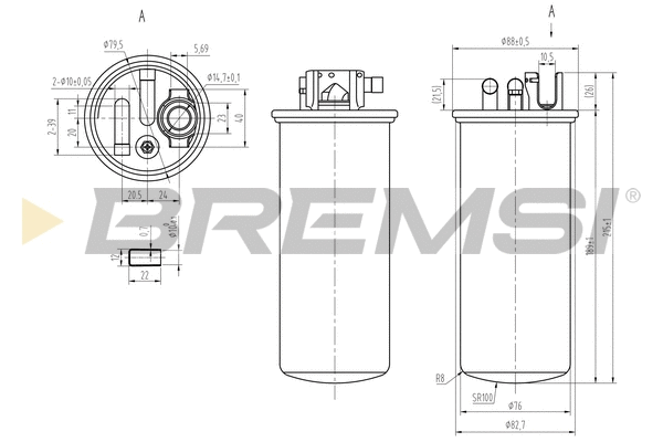 Filtre à carburant BREMSI FE0378