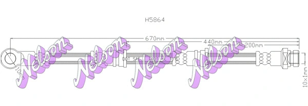 Flexible de frein KAWE H5864