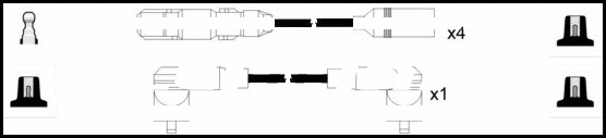 Kit de câbles d'allumage LEMARK HOES559