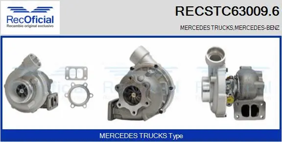 Turbocompresseur, suralimentation RECOFICIAL RECSTC63009.6