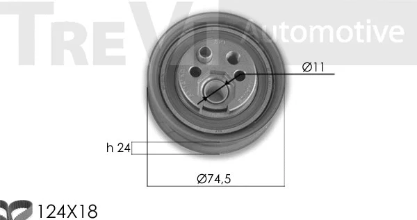 Kit de courroie crantée TREVI AUTOMOTIVE KD1291