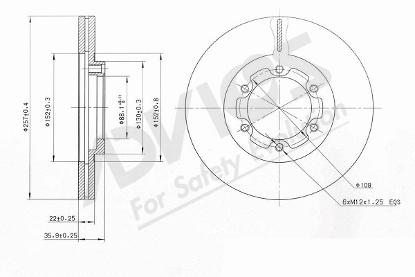 Disque de frein ADVICS-SEA J6F274