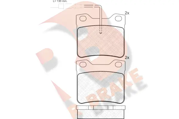 Kit de plaquettes de frein, frein à disque R BRAKE RB1241