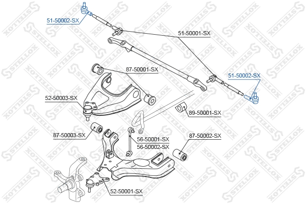 Rotule de barre de connexion STELLOX 51-50002-SX
