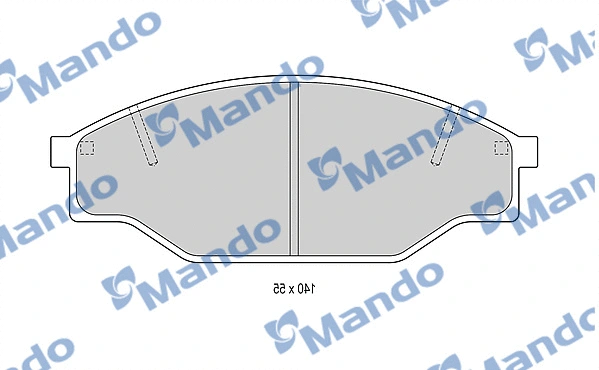 Kit de plaquettes de frein, frein à disque MANDO MBF015846