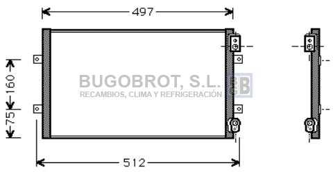 Condenseur, climatisation BUGOBROT 62-AU5142