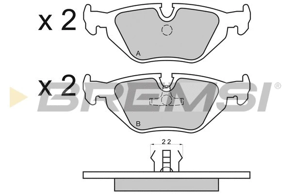 Kit de plaquettes de frein, frein à disque BREMSI BP2498