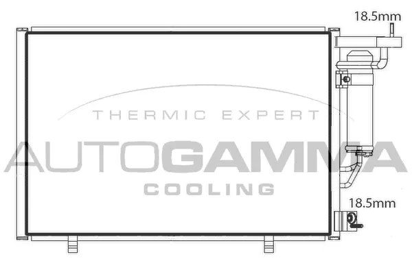 Condenseur, climatisation AUTOGAMMA 107901