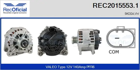 Alternateur RECOFICIAL REC2015553.1
