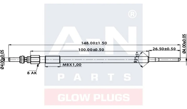 Bougie de préchauffage A-N PARTS A-N148303