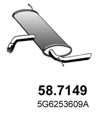 Silencieux arrière ASSO 58.7149