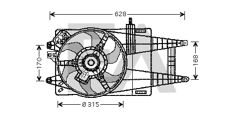 Ventilateur, refroidissement du moteur EACLIMA 33V25031