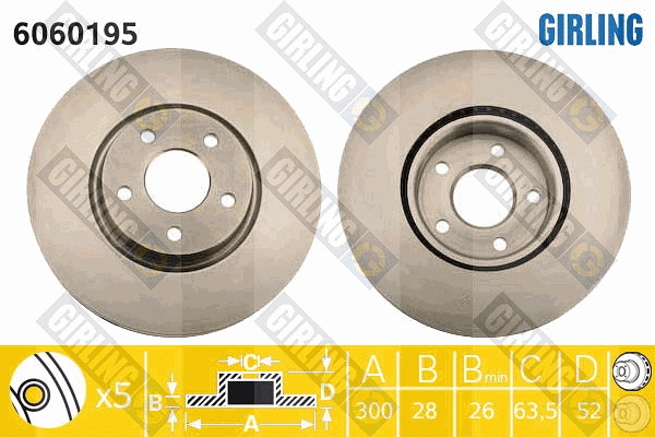Disque de frein GIRLING 6060195