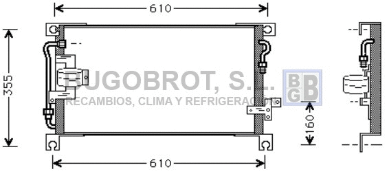 Condenseur, climatisation BUGOBROT 62-MT5150