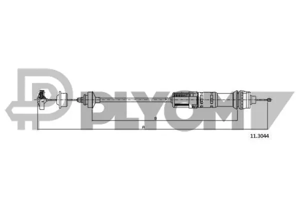 Tirette à câble, commande d'embrayage PLYOM P038410
