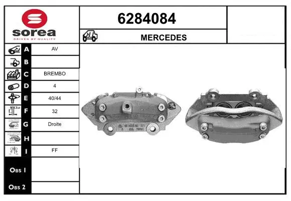 Étrier de frein STARTCAR 6284084