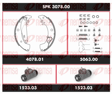 Kit de freins, freins à tambours REMSA SPK 3078.00