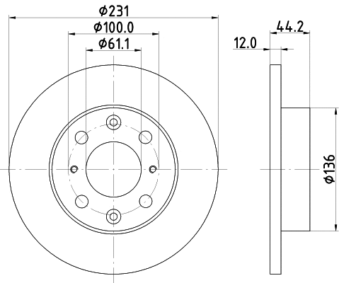 Disque de frein PAGID 51105