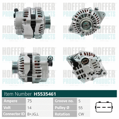 Alternateur HOFFER H5535461
