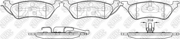 Kit de plaquettes de frein, frein à disque NiBK PN0309