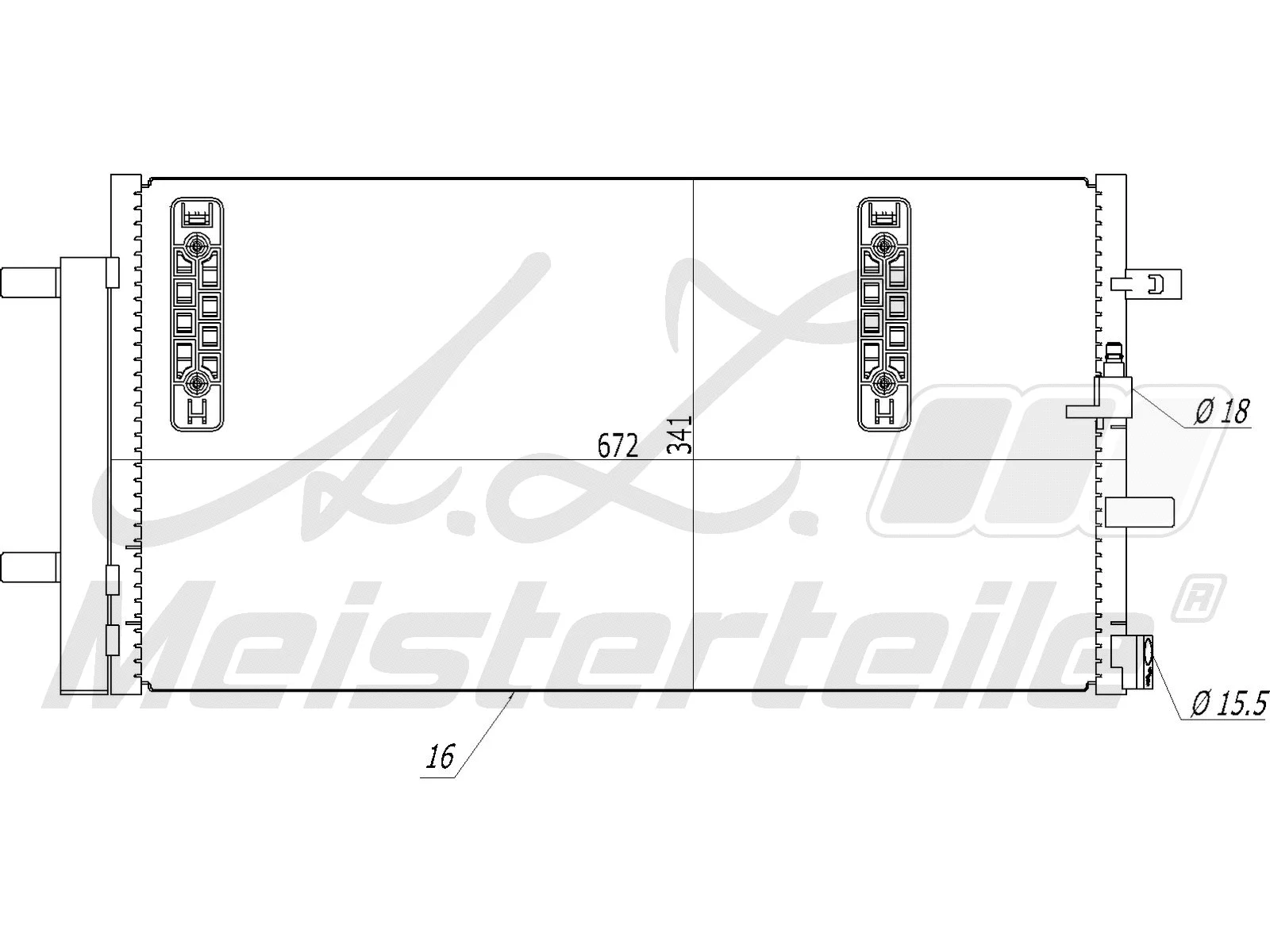 Condenseur, climatisation A.Z. Meisterteile AZMT-45-030-1290