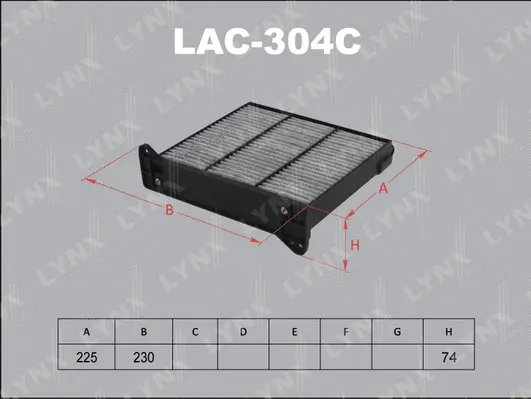 Filtre, air de l'habitacle LYNXAUTO LAC-304C