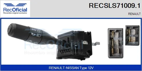 Commutateur de colonne de direction RECOFICIAL RECSLS71009.1