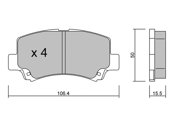 Kit de plaquettes de frein, frein à disque AISIN BPSZ-1004